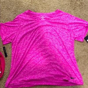 Pink dri-fit Nike shirt